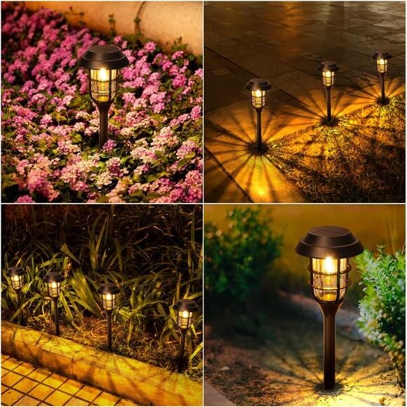 Solar Pathway Lights 8 Pack Outdoor Waterproof LED Garden Yard Patio Landscape - Picture 7 of 8